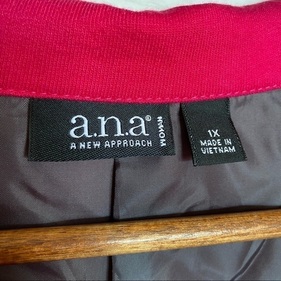 Bold hot pink ponte knit jacket blazer statement cheerful office Barbie work 1X - Picture 13 of 13